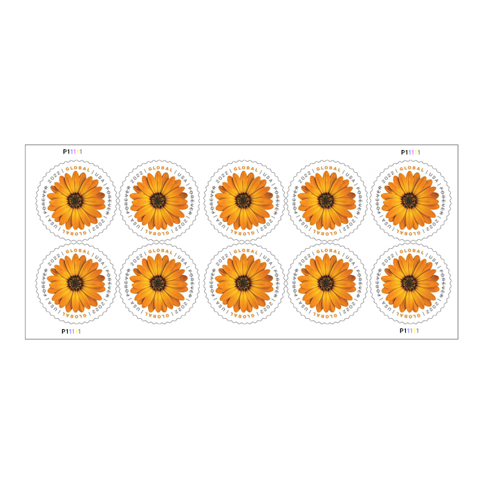Global African Daisy Stamps（International ＄1.45）
