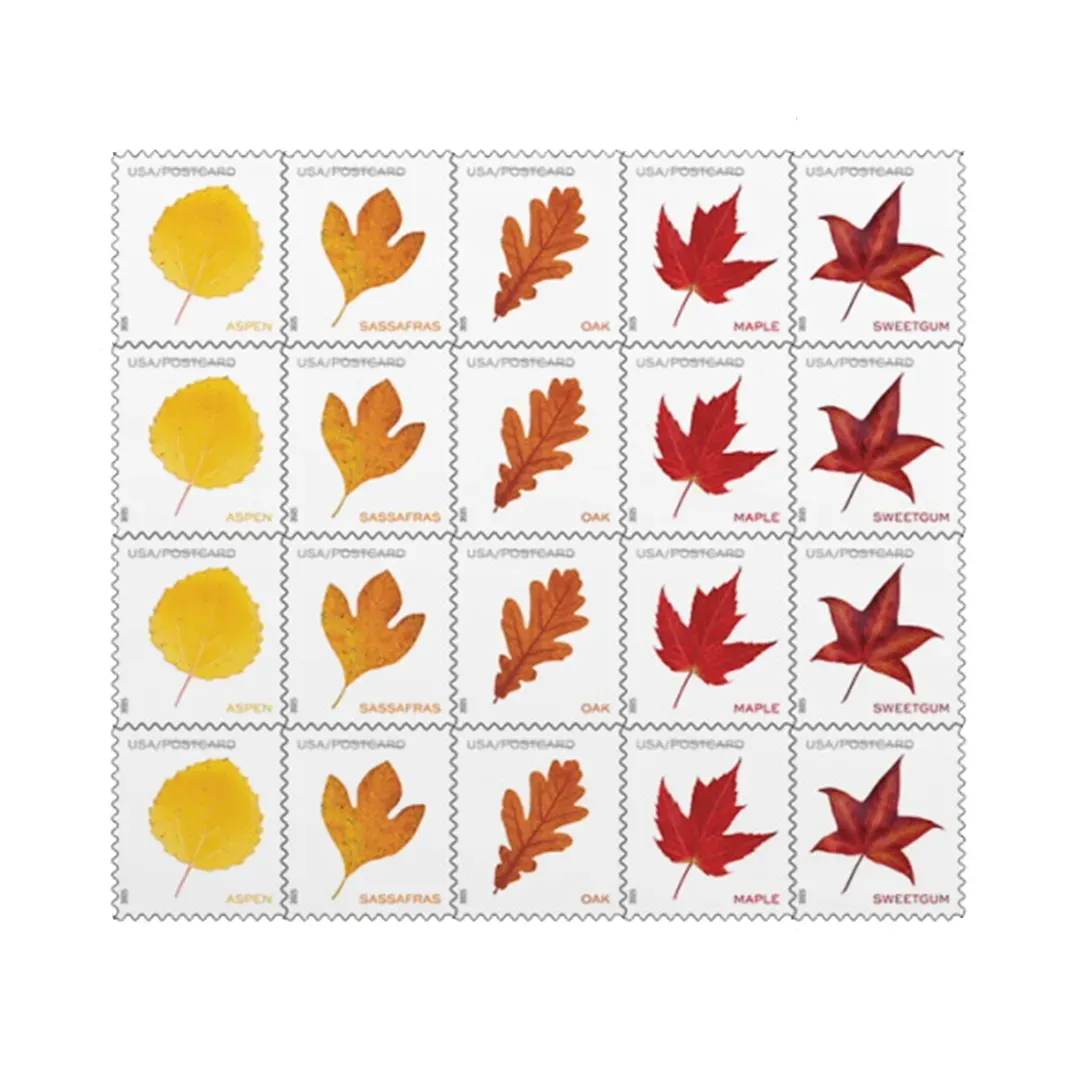 2025 Vibrant Leaves Postcard Stamps