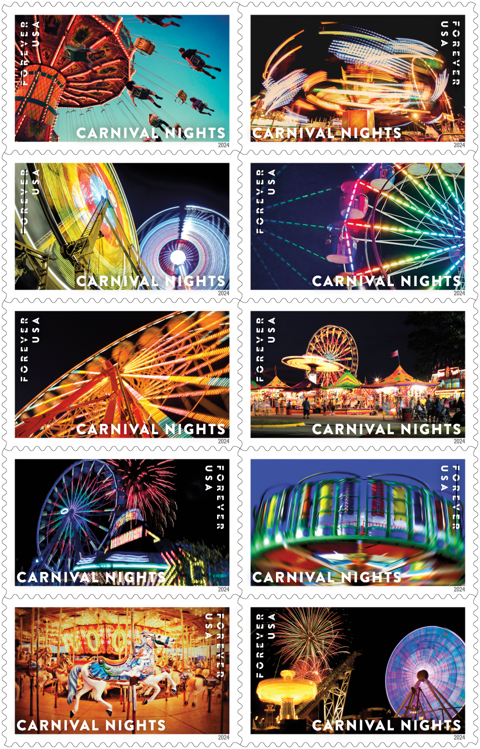 Carnival Nights Forever Stamps - 2024