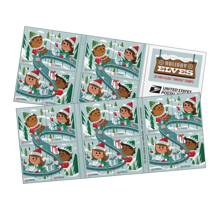 Holiday Elves Stamps 2022
