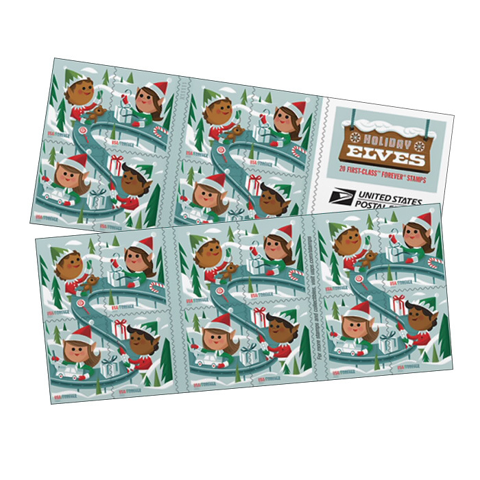 Holiday Elves Stamps 2022
