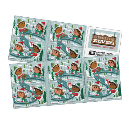 Holiday Elves Stamps 2022