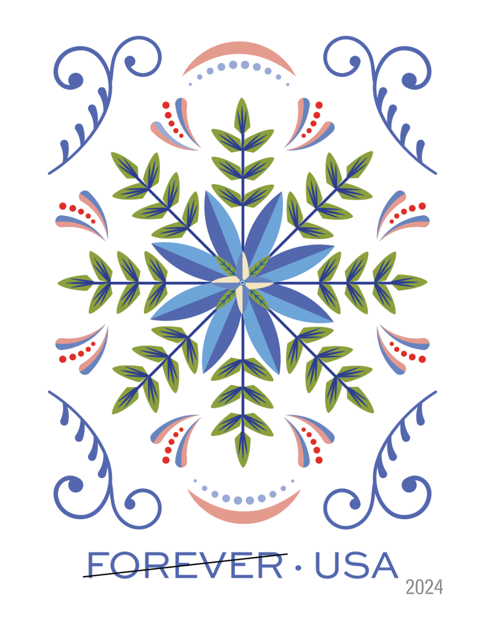 Holiday Joy Forever Stamps 2024