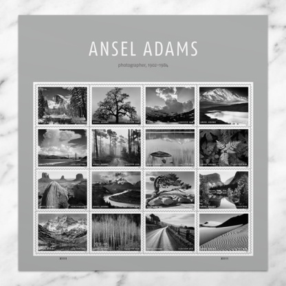Ansel Adams Stamps, Sheet of 16