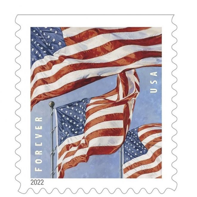 Big Sales! 5 U.S.  Flag Stamps,5 Rolls/500 Pcs