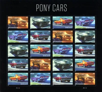 2022 USPS Pony Cars Stamps