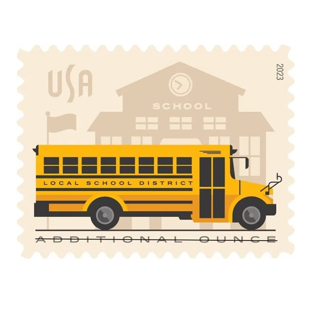 2023 Additional Ounce School Bus Sheet Stamps