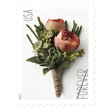 2017 USPS Celebration Boutonniere Forever Stamps