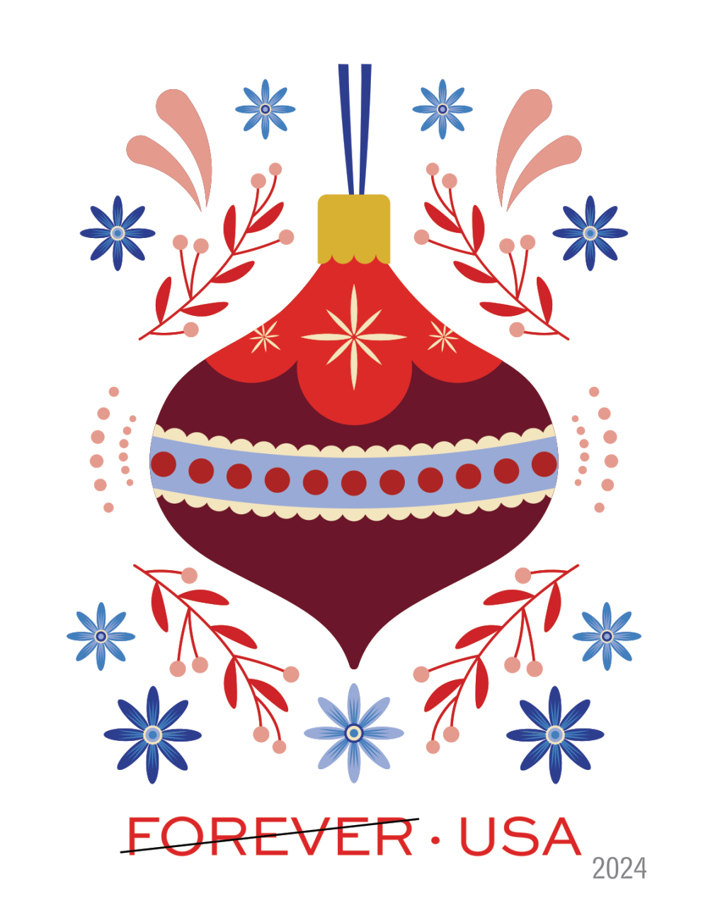 Holiday Joy Forever Stamps 2024