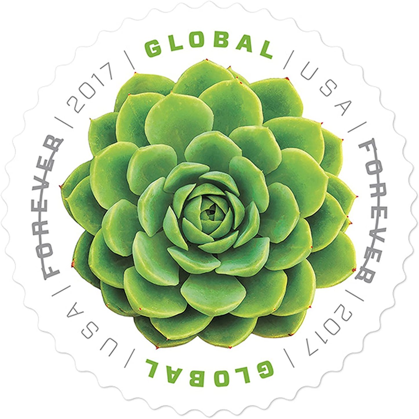 2017 Global Green Succulent International Forever Stamps