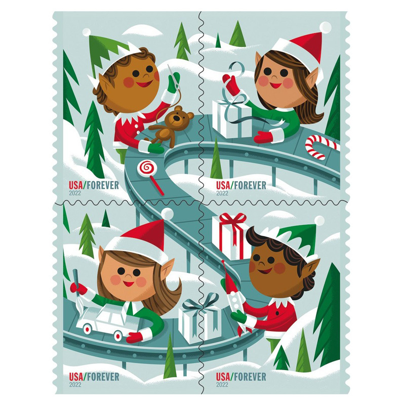 Holiday Elves Stamps 2022