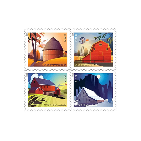 Barns Postcard Stamps(Postcard Stamp)