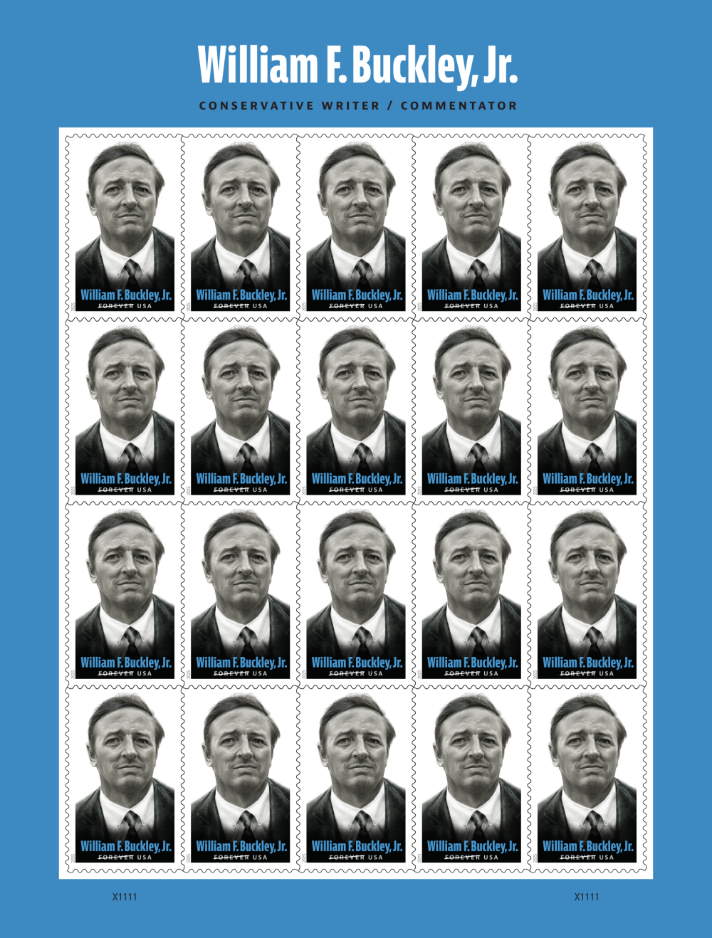 2025 William F. Buckley Jr. Forever Stamps