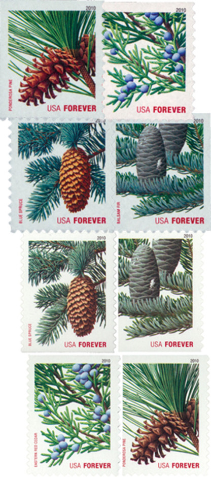 Holiday Evergreens Booklet Pane of 20 First Class Stamps