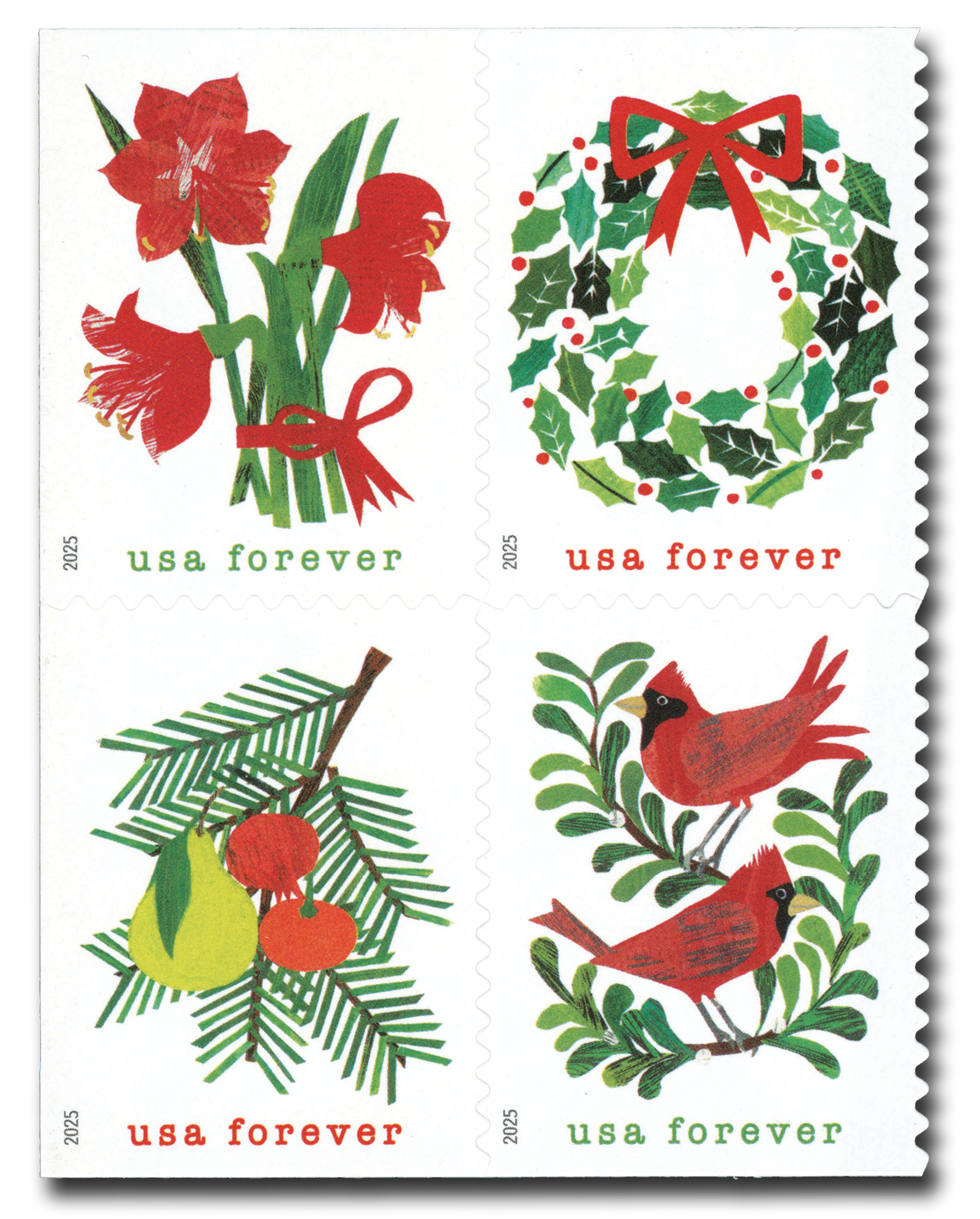 2025 Holiday Cheer Forever Stamps