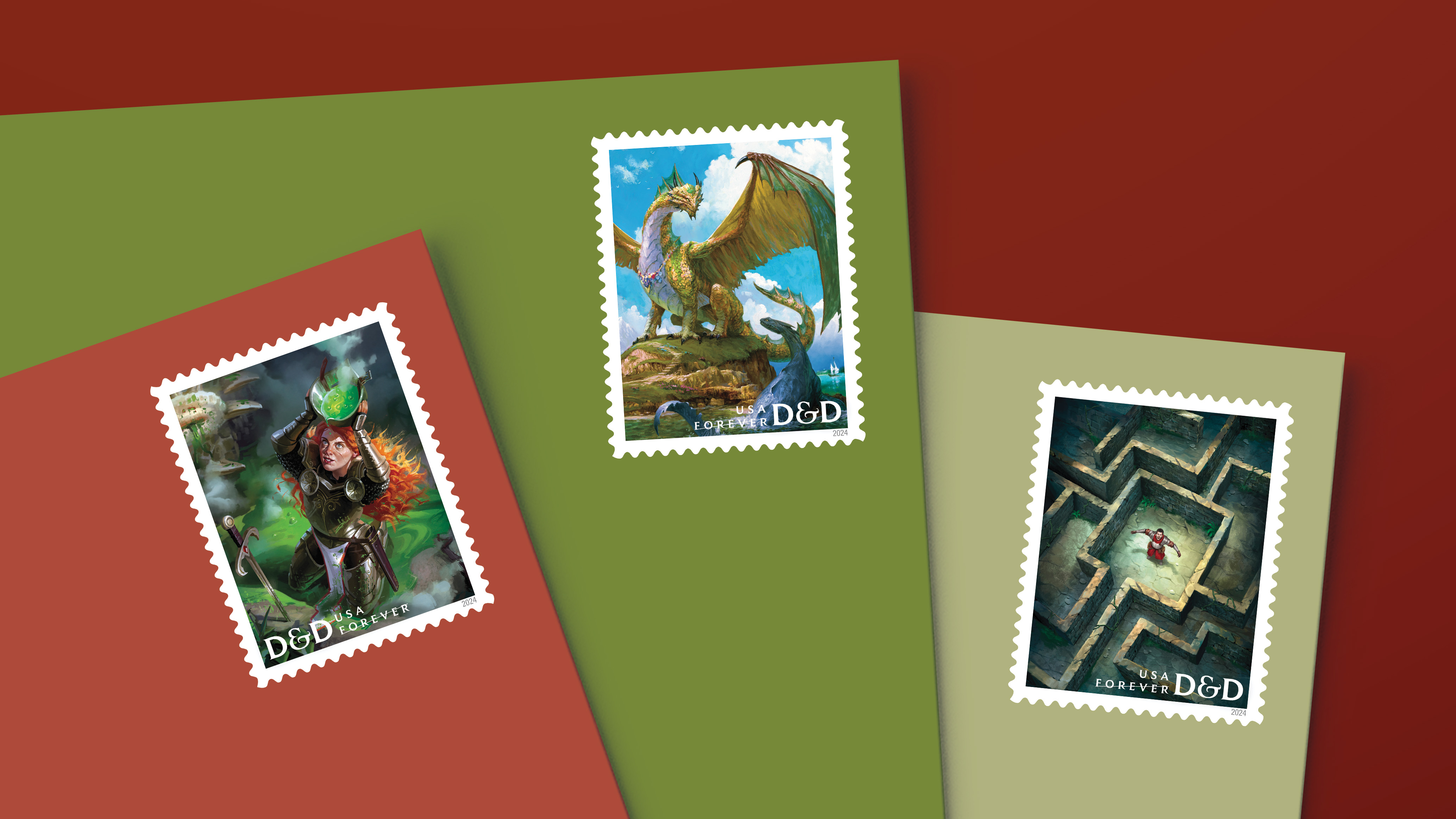 2024 Dungeons & Dragons Forever Stamps
