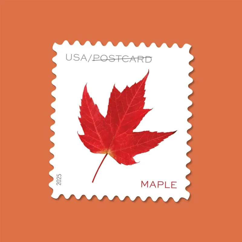 2025 Vibrant Leaves Postcard Stamps