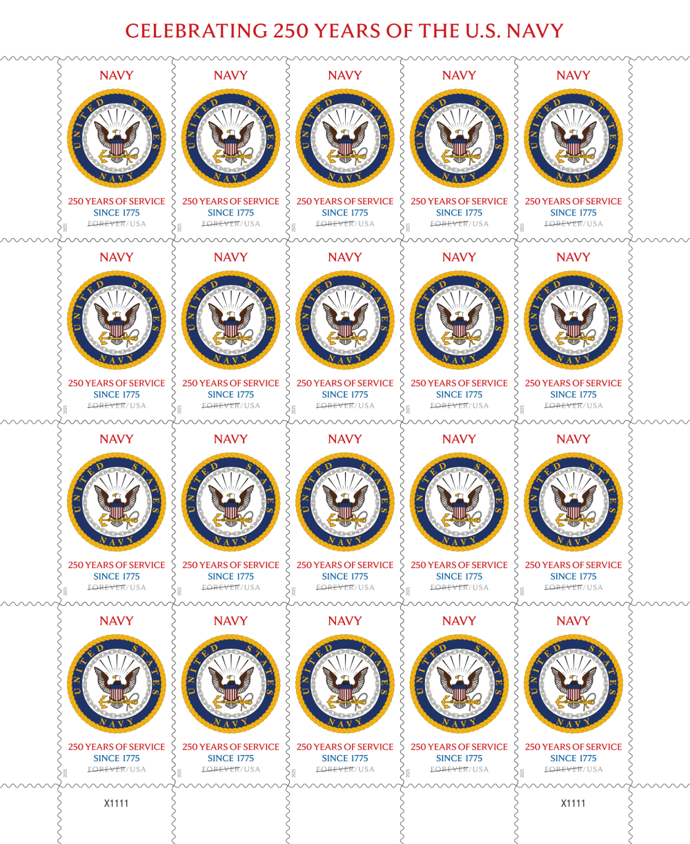 2025 U.S. Navy 250th Stamps