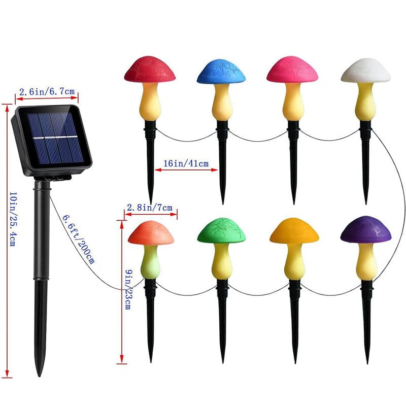Solar-Powered Mushroom Garden Lights Solar-Powered Mushroom Garden Lights