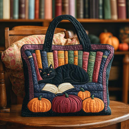 Cat Book Dream DH0410040CL Quilted Tote Bag-Mega-Craft