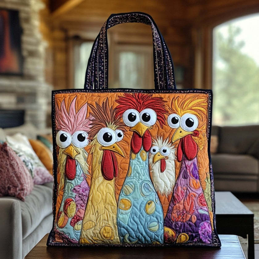 Chick'n'Chuckle XR3009015CL Quilted Tote Bag-Mega-Craft