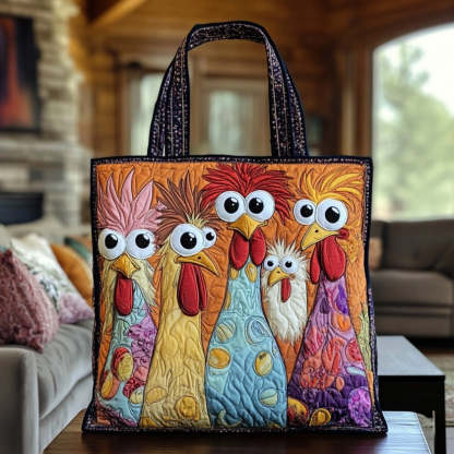 Chick'n'Chuckle XR3009015CL Quilted Tote Bag-Mega-Craft