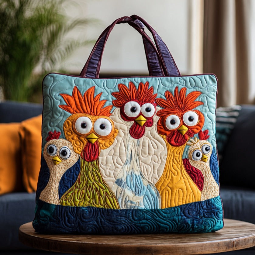 Clucky Fun XR3009005CL Quilted Tote Bag-Mega-Craft