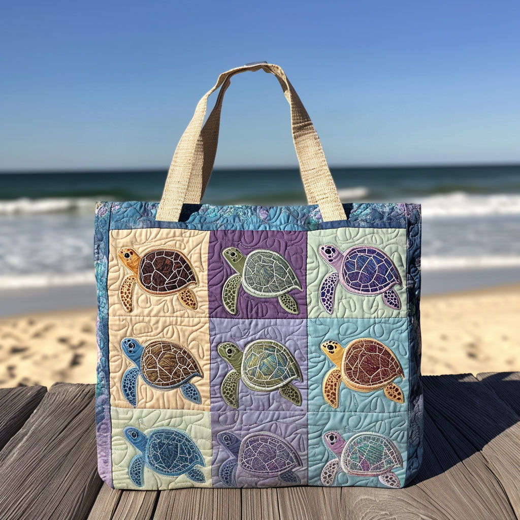 Turtle Quilted Tote Bag-Mega-Craft