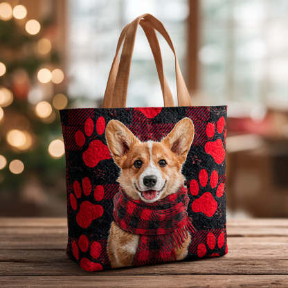 Corgi Paw CW0310009CL Quilted Tote Bag-Mega-Craft