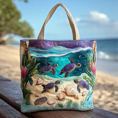 Turtle Quilted Tote Bag-Mega-Craft