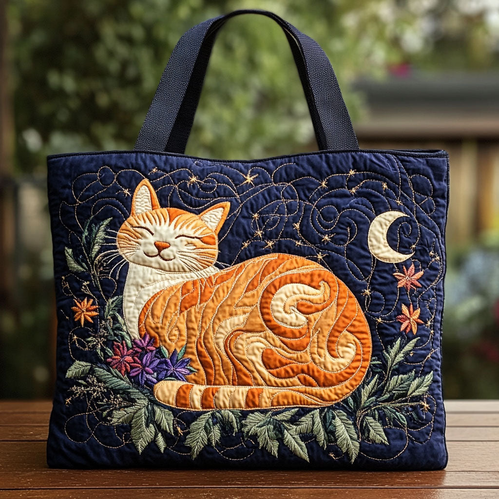 Moonlit Orange CP0110217CL Quilted Tote Bag-Mega-Craft