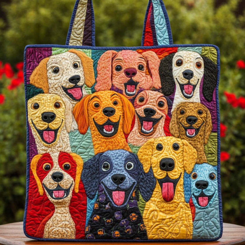 Playful Puppy XR0210013CL Quilted Tote Bag-Mega-Craft