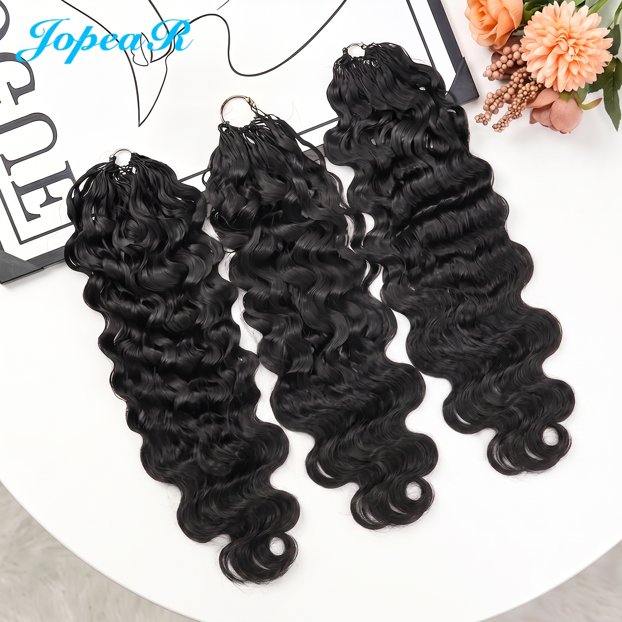 JOPEAR Raw Body wave Feather Hair Extensions - Natural Color