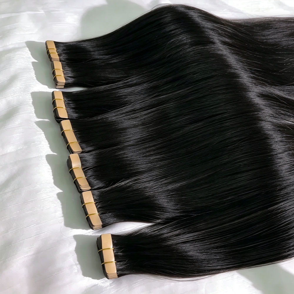 JOPEAR Straight Seamless PU Tape-In Extensions – Natural Color