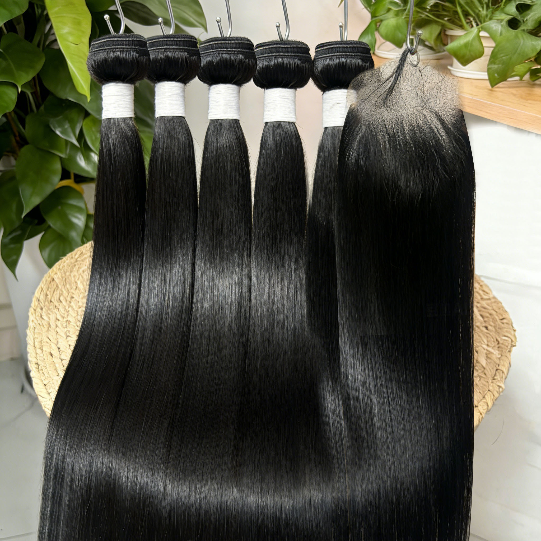 12A Straight Human Hair Bundles 100% Unprocessed Raw Human Hair Extensions Inch Black Straight Malaysia Remy Weave Bundles 3-5 Days Delivery 🎁Free Gifts: 16'' Lace Closure, Hair Cap And Baby Hair