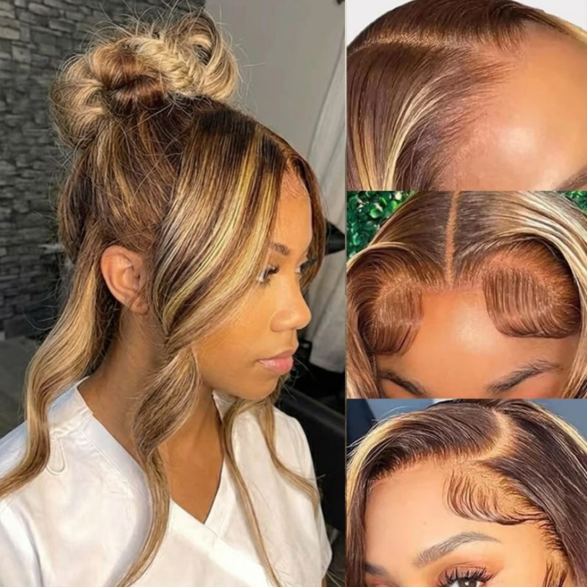Jopear Highlight Ombre 360 Full Lace Front Real Human Hair Wigs 13x6 Hd Lace Frontal Wig Human Hair 38 Inch Colored Wig