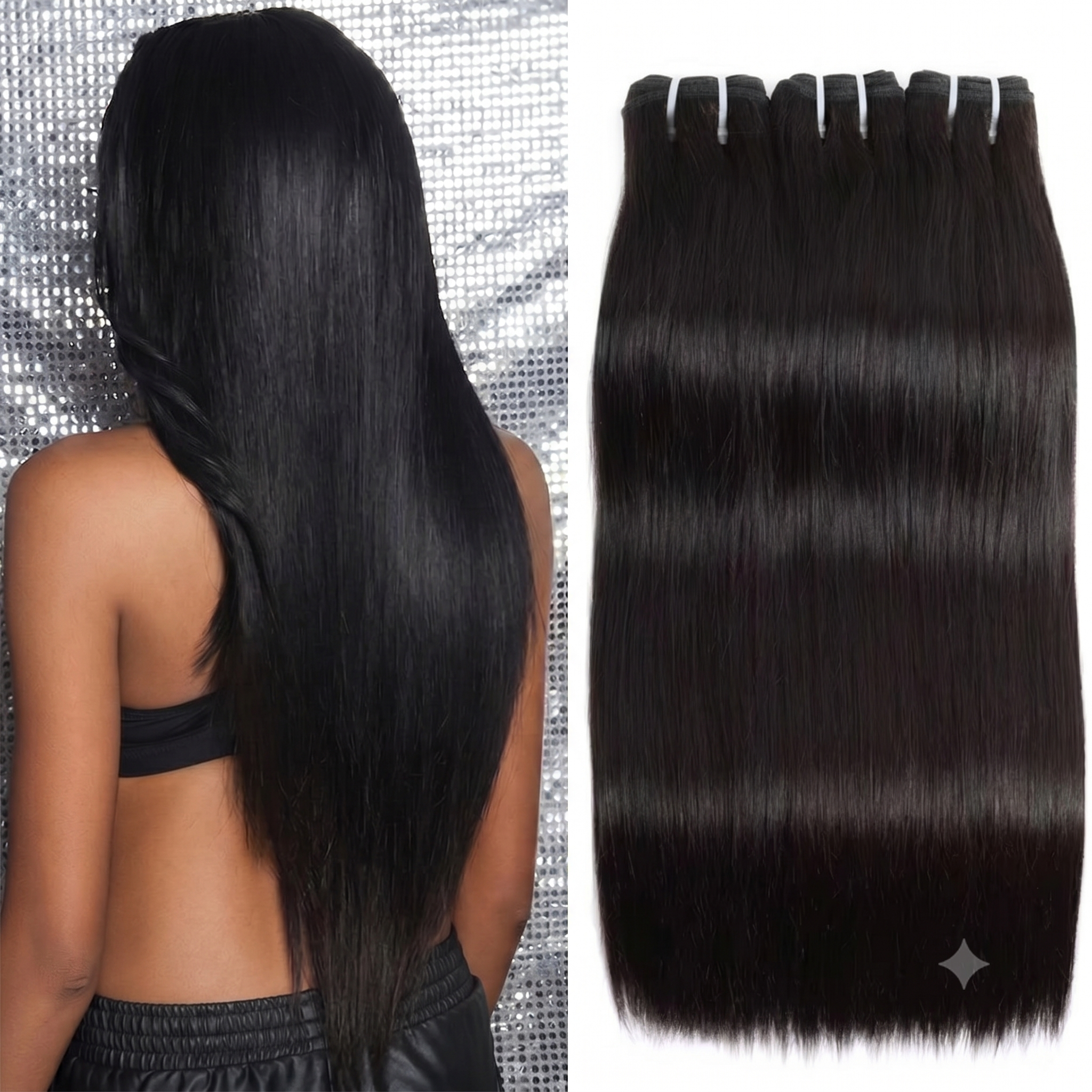 Jopear 10A Collection | Straight Hair Bundles Virgin 100% Human Hair 3 or 4 Bundle Weave Extension | 24-48h Fast Shipping