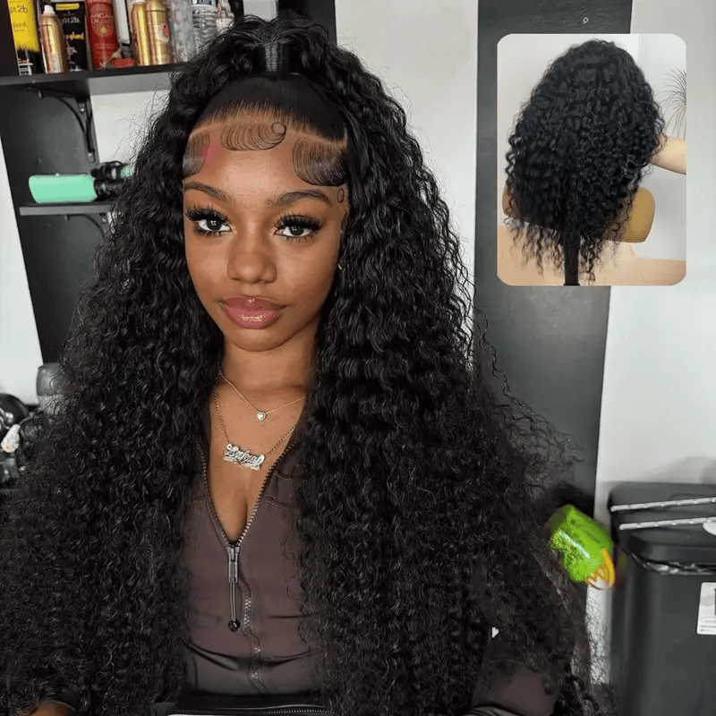 360 Deep Wave Lace Front Wigs Human Hair 13x6 Lace Frontal Human Hair Wigs 30 Inch Curly Wig Water Wave Wigs With Baby Hair