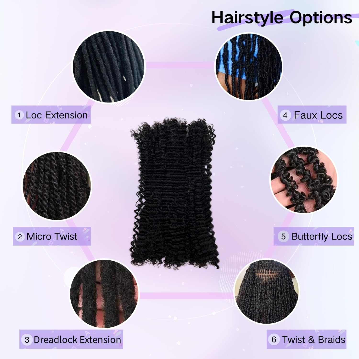 Burmese Curly Spiral Feathered Crochet 16 Inch Hair Extentions 100% Human Hair about 60 Pieces/pc for Miracle Knots Braids Boho Locs