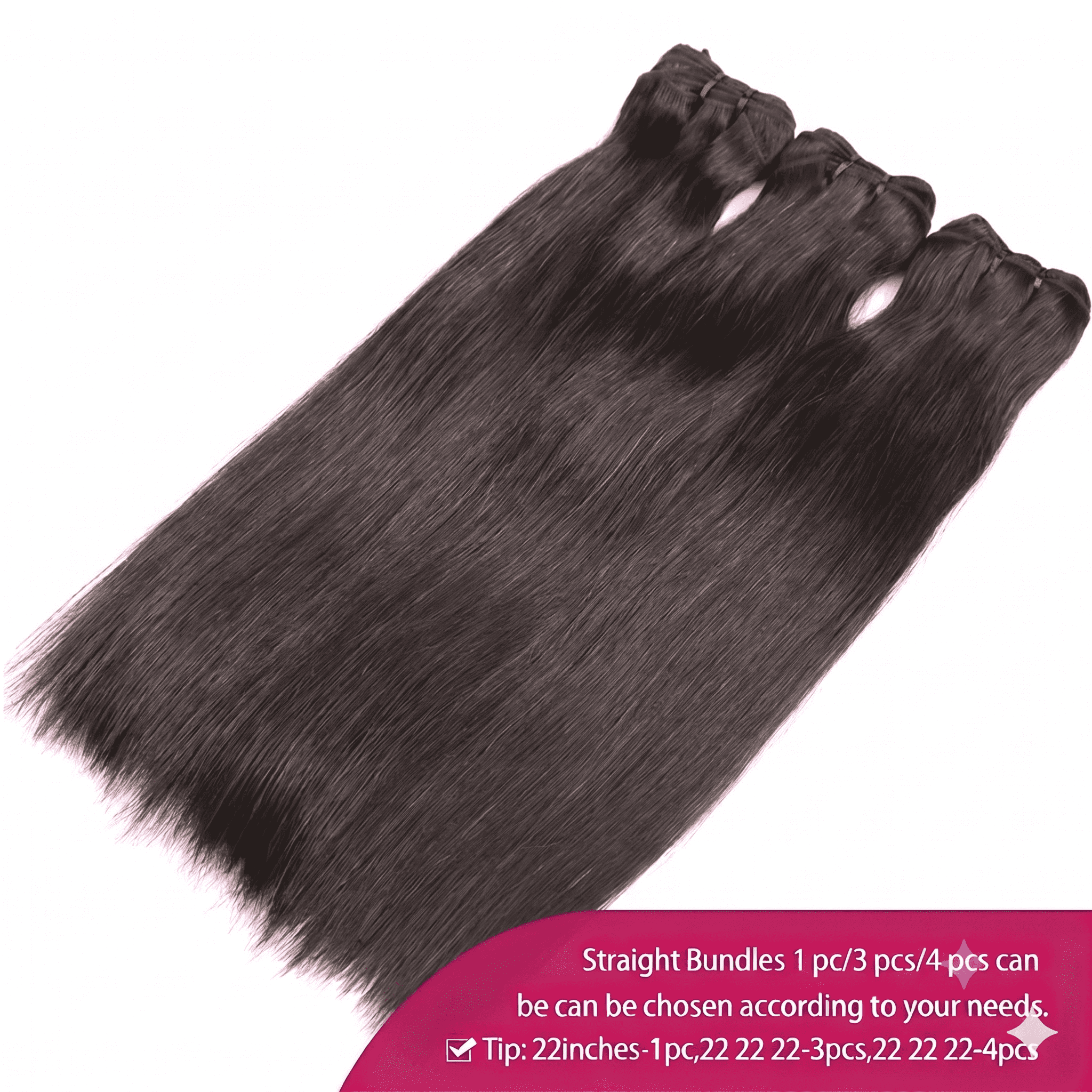 Jopear 10A Collection | Straight Hair Bundles Virgin 100% Human Hair 3 or 4 Bundle Weave Extension | 24-48h Fast Shipping