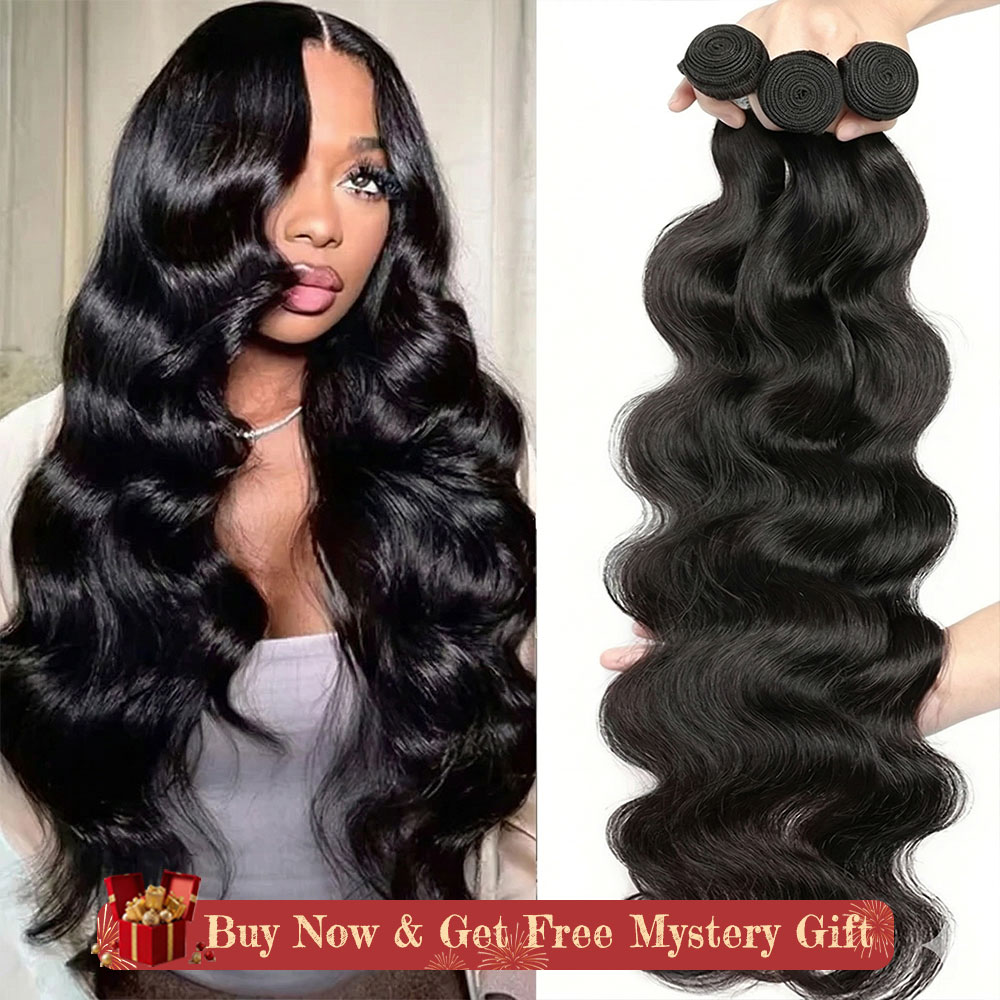 Luckockos 10A Collection | Body Wave Human Hair 100% Unprocessed - Bouncy & Thick Weave Extensions Bundle