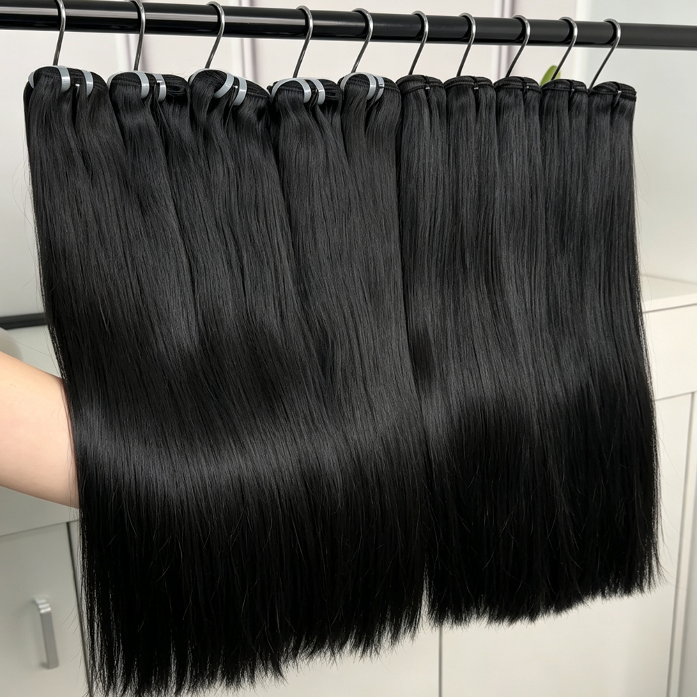 JOPEAR Raw Vietnamese Bone Straight Hair Bundles - Natural Black