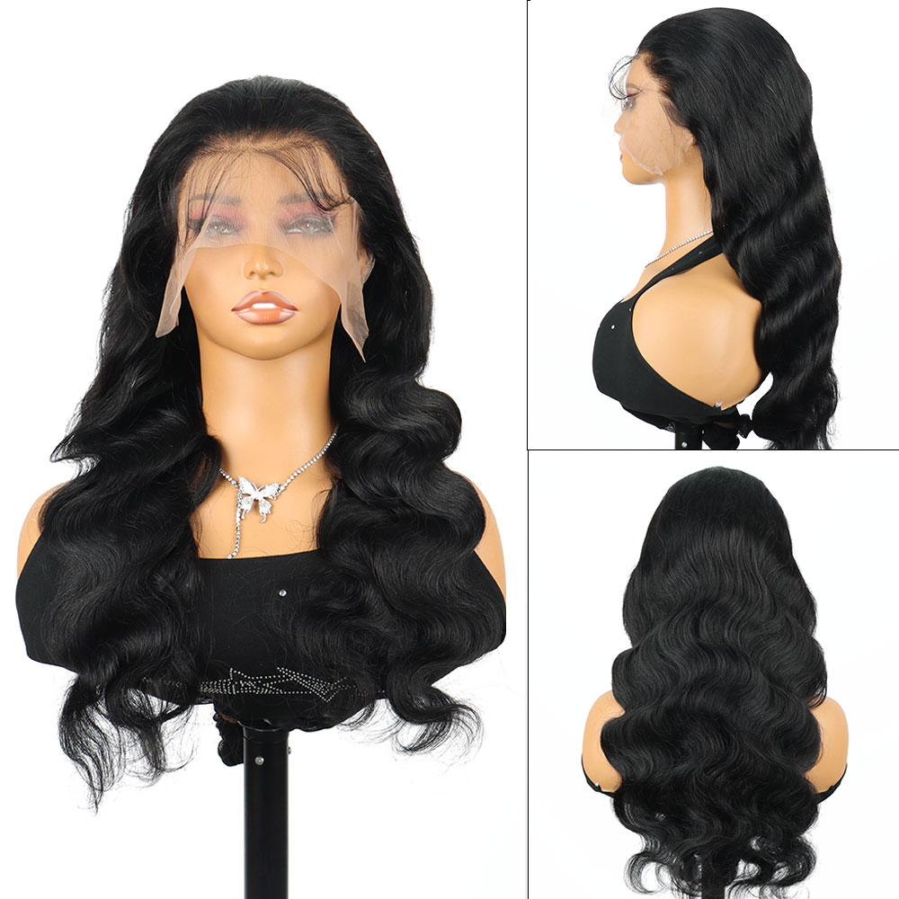 Jopear Body Wave 13x6 HD Lace Frontal Wig - Natural Black Raw Wet & Wavy Human Hair