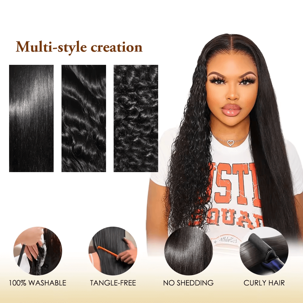 3 bundles 16-34 inch Natural Black Loose Wave Bundles Virgin Brazilian  100% Human Hair