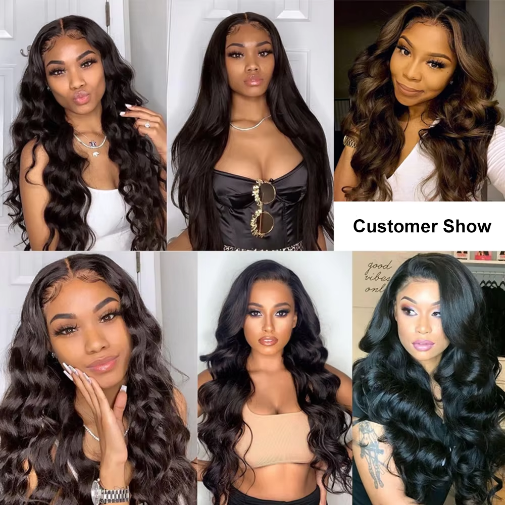 3 bundles 16-34 inch Natural Black Body Wave Bundles Virgin Brazilian  100% Human Hair