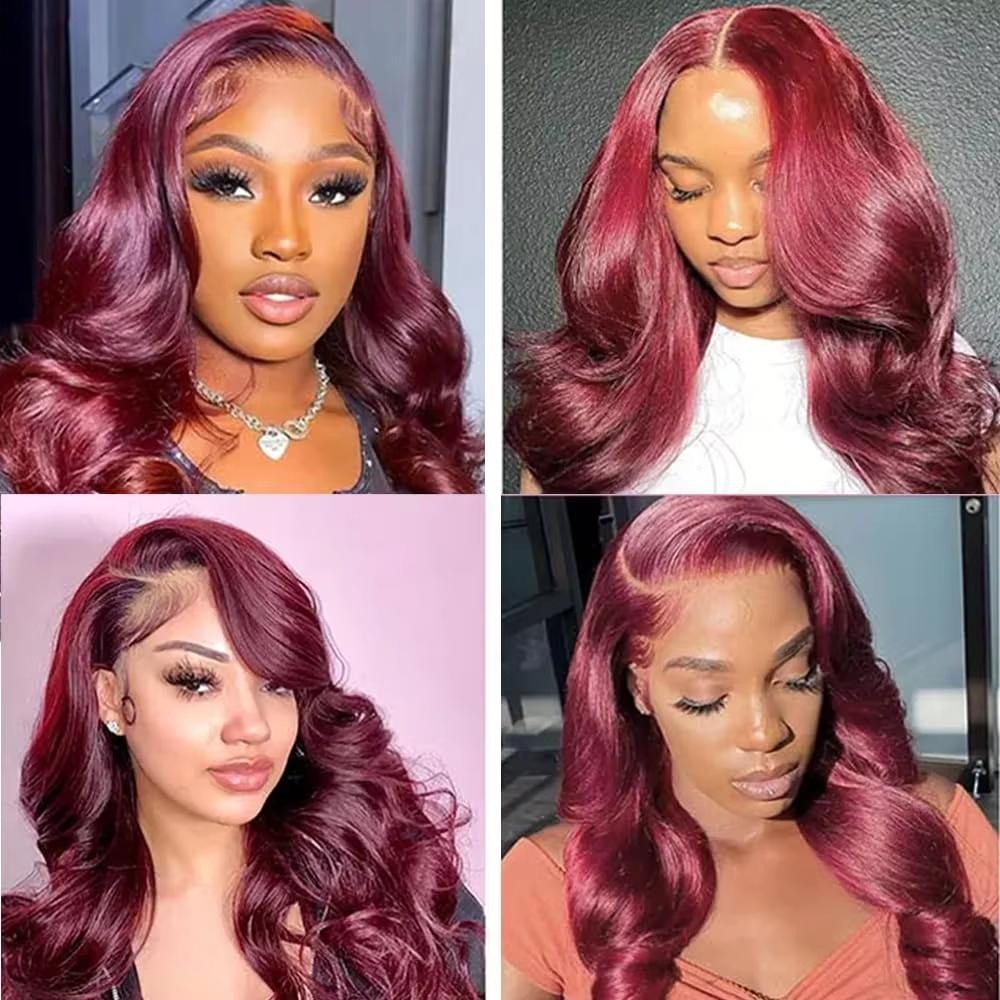 14A Rovess 99J Burgundy Human Hair Bundles Body Wave 16-30 Inch Wine Red Double Weft Bundles Human Hair Extensions