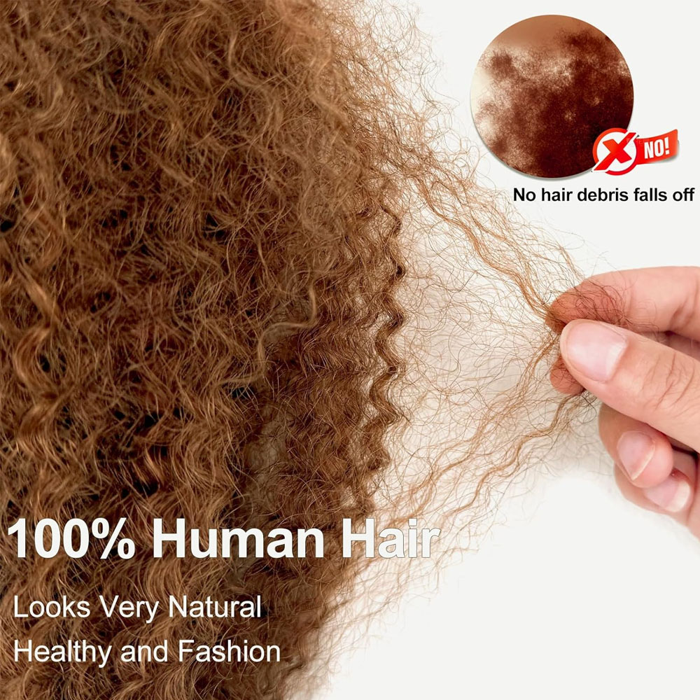 Burmese Curly Spiral Feathered Crochet 16 Inch Hair Extentions 100% Human Hair about 60 Pieces/pc for Miracle Knots Braids Boho Locs