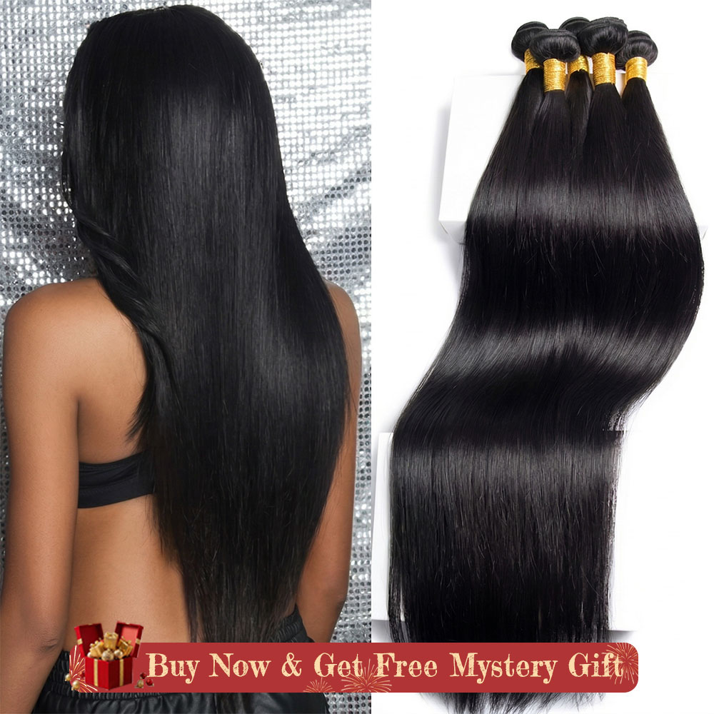 Luckockos 10A Collection | Straight Hair Bundles Virgin 100% Human Hair 3 or 4 Bundle Weave Extension | 24-48h Fast Shipping