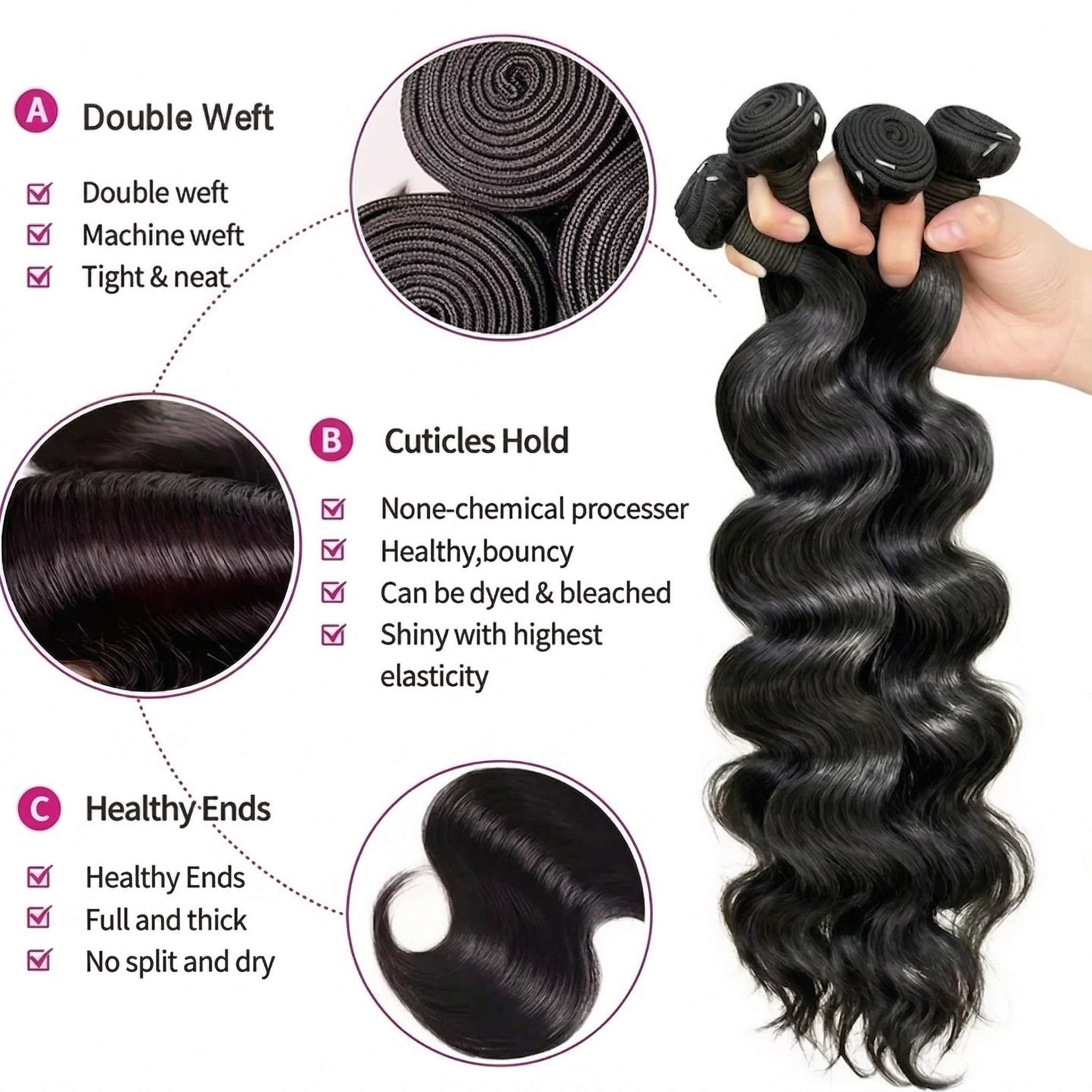 Jopear 10A | Premium 100% Human Hair 10A Grade Bundles – Available in Straight, Body Wave, Loose Wave, Radiant 613 Blonde, Vibrant 99J Burgundy, Fashionable 4/27 Highlight
