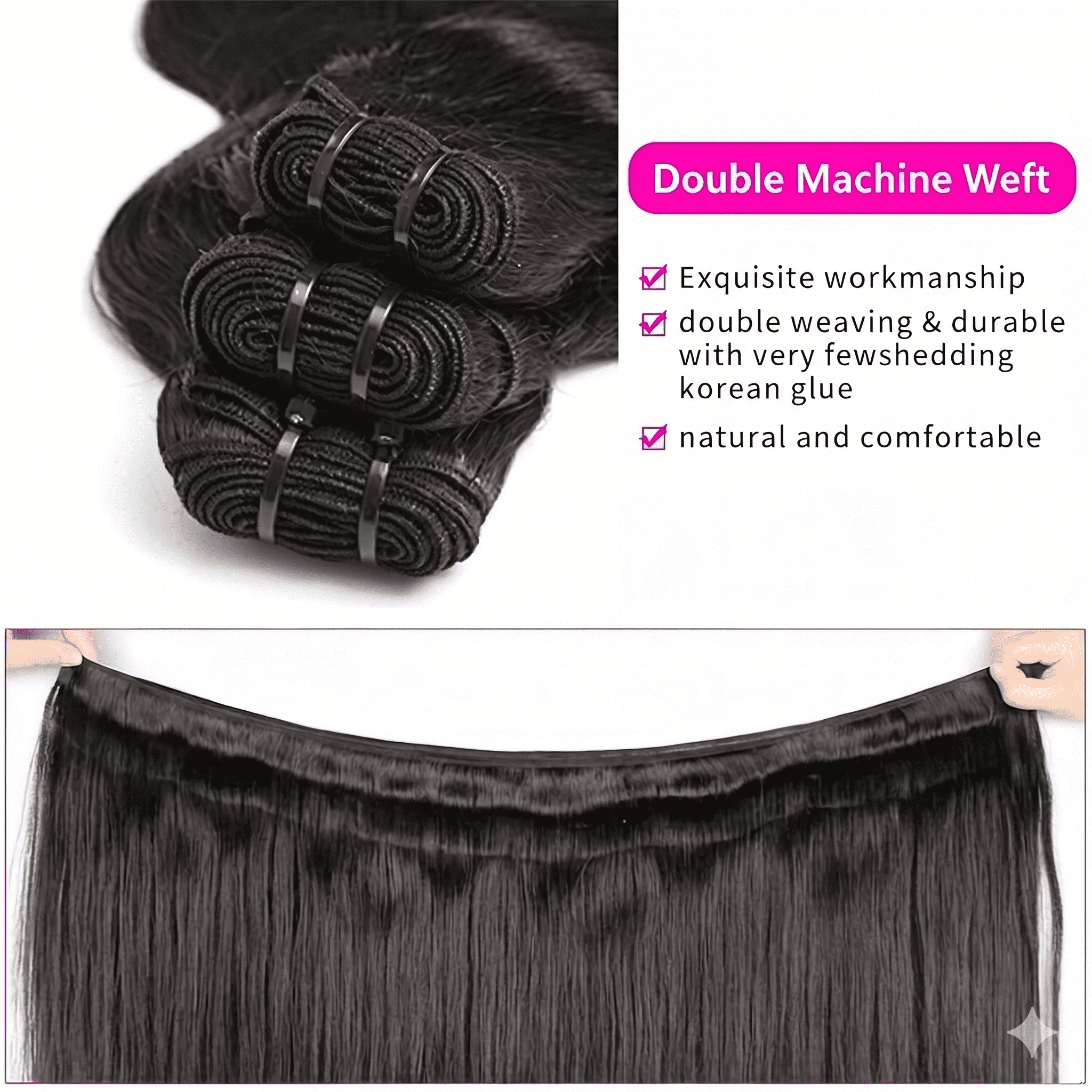 Jopear 10A Collection | Straight Hair Bundles Virgin 100% Human Hair 3 or 4 Bundle Weave Extension | 24-48h Fast Shipping
